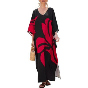 Womens Swimsuit Cover Up Bathing Suit black Bikini Long  Beach Dress